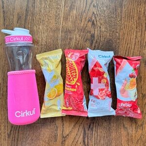 Pink Cirkul Water Bottle with Silicone Sleeve
